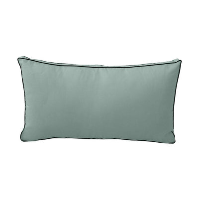 Model-2 - AD002 Twin Contrast Pipe Trim Bolster & Back Pillow Cushion Outdoor SLIP COVER ONLY