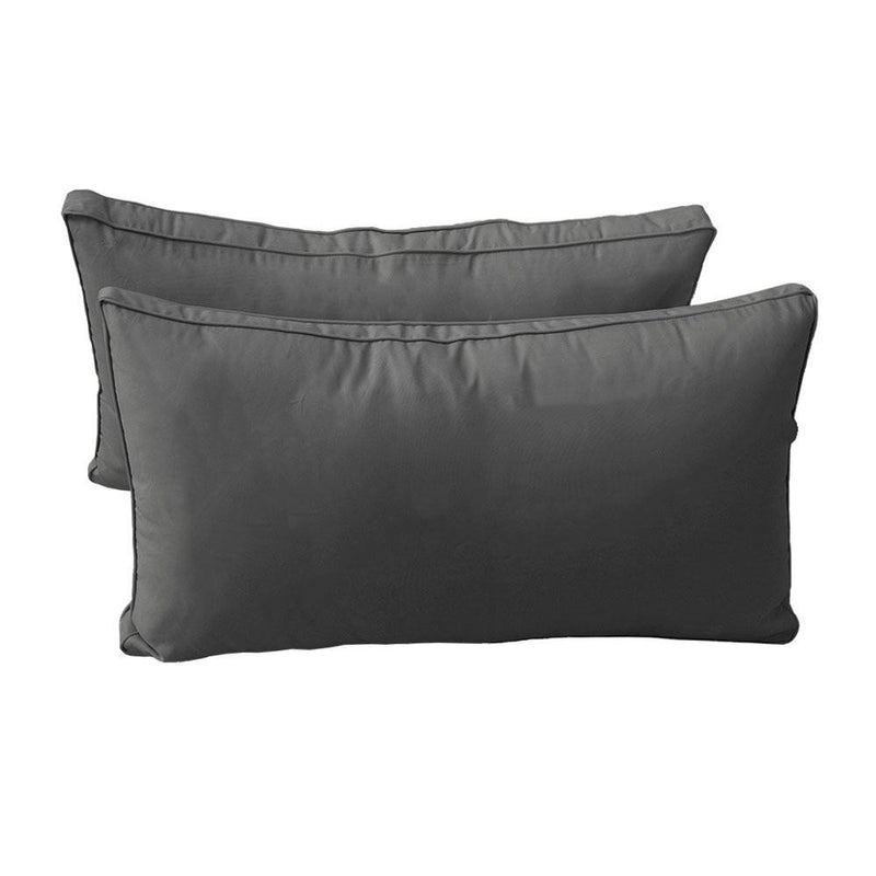 Model-2 - AD003 Full Pipe Trim Bolster & Back Pillow Cushion Outdoor SLIP COVER ONLY