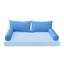 Model-2 - AD102 Crib Pipe Trim Bolster & Back Pillow Cushion Outdoor SLIP COVER ONLY