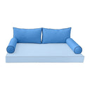 Model-2 - AD102 Full Contrast Pipe Trim Bolster & Back Pillow Cushion Outdoor SLIP COVER ONLY