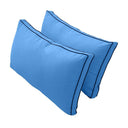 Model-2 - AD102 Full Contrast Pipe Trim Bolster & Back Pillow Cushion Outdoor SLIP COVER ONLY