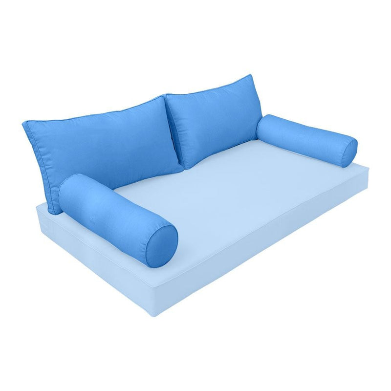 Model-2 - AD102 Twin Pipe Trim Bolster & Back Pillow Cushion Outdoor SLIP COVER ONLY