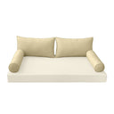 Model-2 - AD103 Crib Pipe Trim Bolster & Back Pillow Cushion Outdoor SLIP COVER ONLY