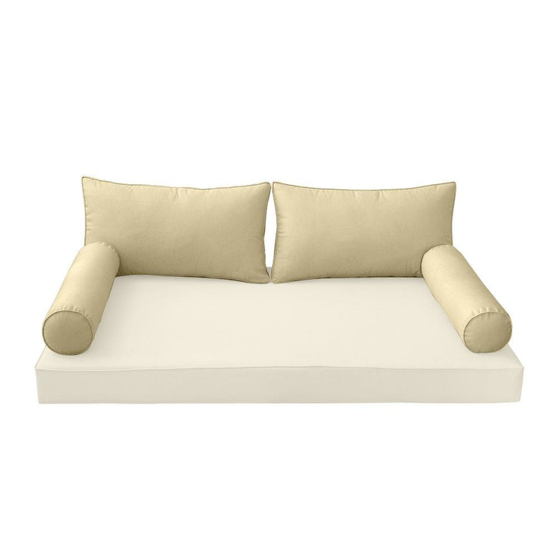 Model-2 - AD103 Full Pipe Trim Bolster & Back Pillow Cushion Outdoor SLIP COVER ONLY