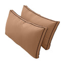 Model-2 - AD104 Crib Contrast Pipe Trim Bolster & Back Pillow Cushion Outdoor SLIP COVER ONLY