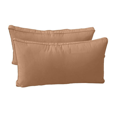 Model-2 - AD104 Queen Pipe Trim Bolster & Back Pillow Cushion Outdoor SLIP COVER ONLY