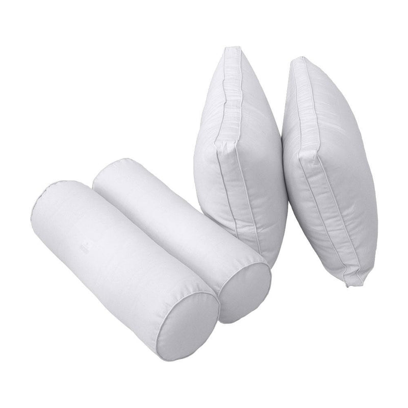 Model-2 - AD105 Queen Pipe Trim Bolster & Back Pillow Cushion Outdoor SLIP COVER ONLY