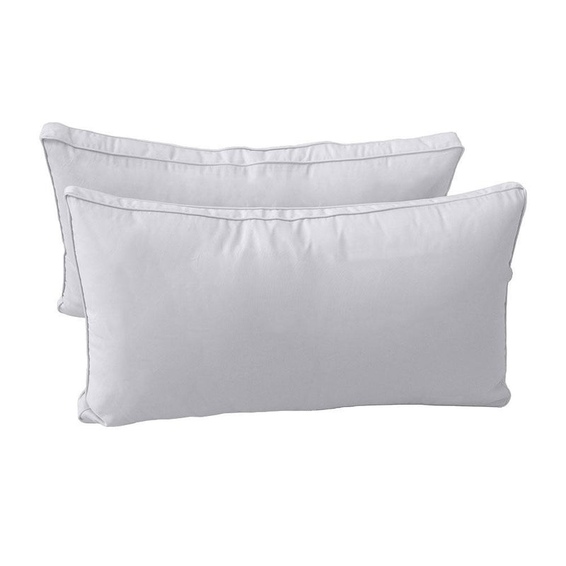Model-2 - AD105 Queen Pipe Trim Bolster & Back Pillow Cushion Outdoor SLIP COVER ONLY