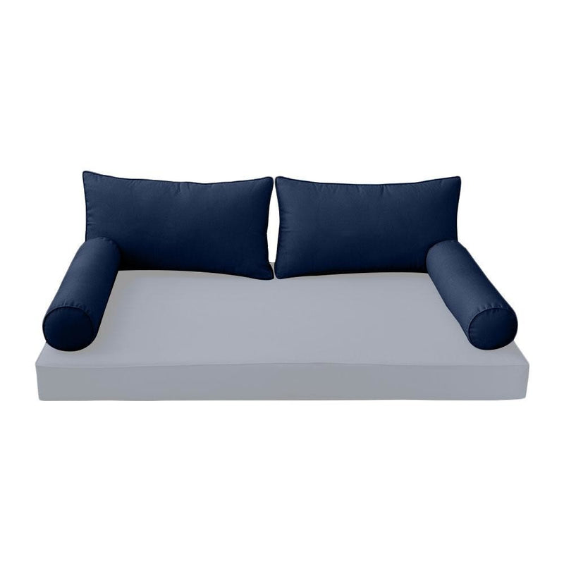Model-2 -AD101 Full Pipe Trim Bolster & Back Pillow Cushion Outdoor SLIP COVER ONLY