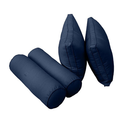Model-2 -AD101 Full Pipe Trim Bolster & Back Pillow Cushion Outdoor SLIP COVER ONLY