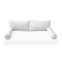Model-2 -AD105 Full Pipe Trim Bolster & Back Pillow Cushion Outdoor SLIP COVER ONLY