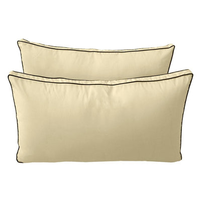 Model-2 5PC Contrast Pipe Outdoor Daybed Mattress Bolster Pillow Fitted Sheet Cover Only-Crib Size AD103