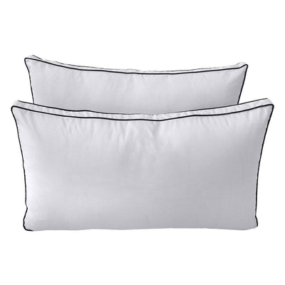 Model-2 AD105 Crib Size 5PC Contrast Pipe Outdoor Daybed Mattress Cushion Bolster Pillow Complete Set