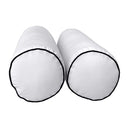 Model-2 AD105 Full Size 5PC Contrast Pipe Outdoor Daybed Mattress Cushion Bolster Pillow Complete Set