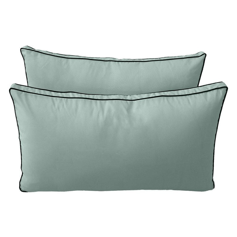 Model-2 5PC Contrast Pipe Outdoor Daybed Mattress Bolster Pillow Fitted Sheet Cover Only-Twin-XL Size AD002