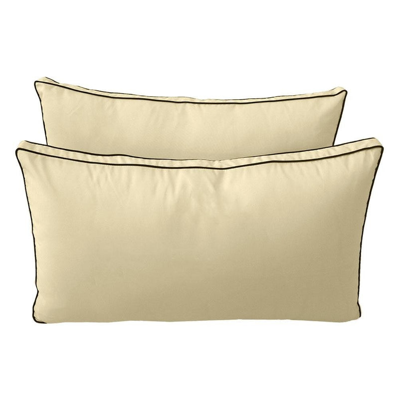 Model-2 AD103 Twin-XL Size 5PC Contrast Pipe Outdoor Daybed Mattress Cushion Bolster Pillow Complete Set