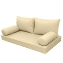 Model-2 AD103 Twin-XL Size 5PC Knife Edge Outdoor Daybed Mattress Bolster Pillow Fitted Sheet Cover Only
