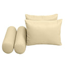 Model-2 AD103 Twin-XL Size 5PC Knife Edge Outdoor Daybed Mattress Bolster Pillow Fitted Sheet Cover Only