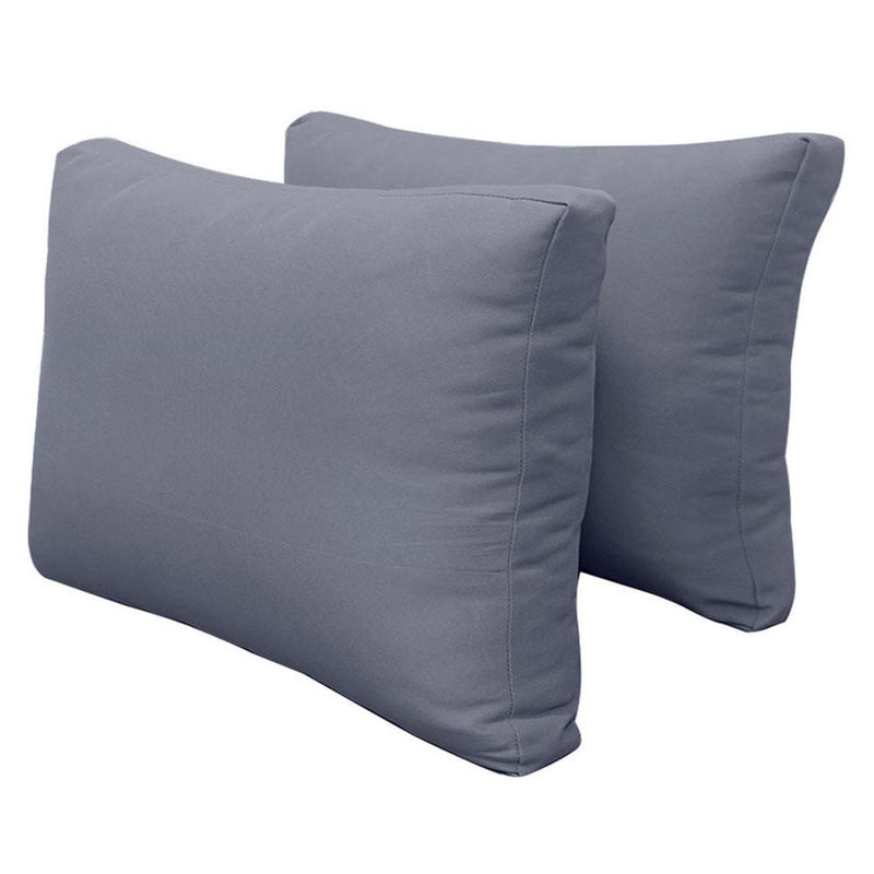 Model-2 AD001 Twin-XL Size 5PC Knife Edge Outdoor Daybed Mattress Cushion Bolster Pillow Complete Set