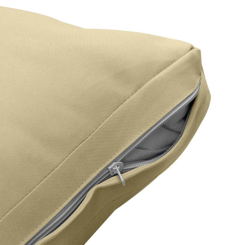 Model-2 AD103 Twin-XL Size 5PC Knife Edge Outdoor Daybed Mattress Cushion Bolster Pillow Complete Set