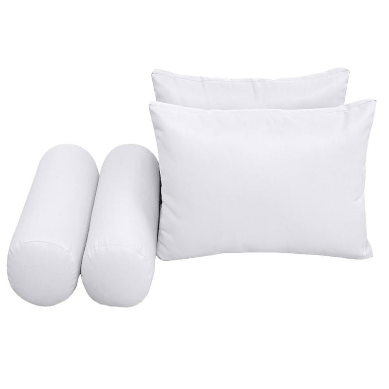 Model-2 AD105 Twin-XL Size 5PC Knife Edge Outdoor Daybed Mattress Cushion Bolster Pillow Complete Set