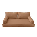 Model-2 5PC Pipe Outdoor Daybed Mattress Bolster Pillow Fitted Sheet Cover Only-Crib Size AD104