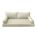 Model-2 5PC Pipe Outdoor Daybed Mattress Bolster Pillow Fitted Sheet Cover Only-Full Size AD005