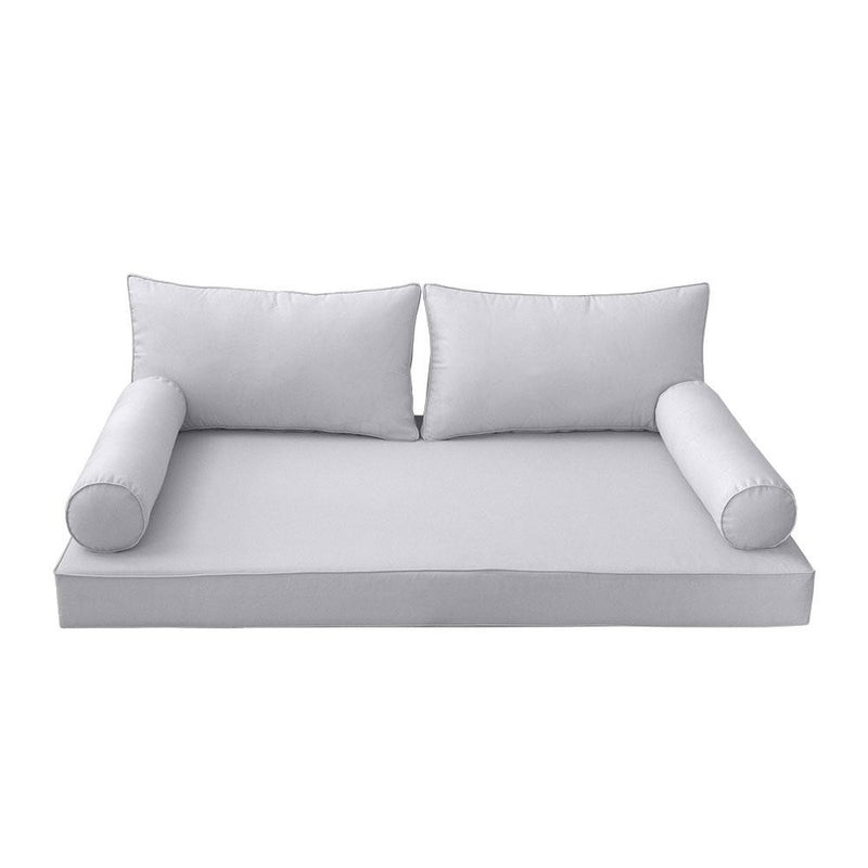 Model-2 5PC Pipe Outdoor Daybed Mattress Bolster Pillow Fitted Sheet Cover Only-Queen Size AD105