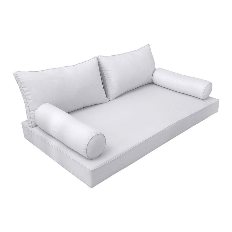 Model-2 5PC Pipe Outdoor Daybed Mattress Bolster Pillow Fitted Sheet Cover Only-Queen Size AD105