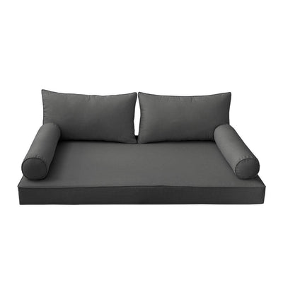 Model-2 5PC Pipe Outdoor Daybed Mattress Bolster Pillow Fitted Sheet Cover Only-Twin Size AD003