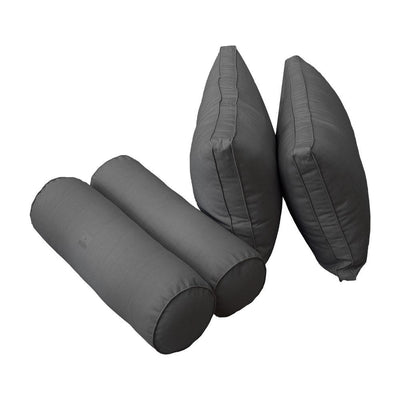 Model-2 5PC Pipe Outdoor Daybed Mattress Bolster Pillow Fitted Sheet Cover Only-Twin Size AD003