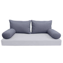 Model-2 AD001 Crib Knife Edge Bolster & Back Pillow Cushion Outdoor SLIP COVER ONLY