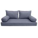 Model-2 AD001 Crib Size 5PC Knife Edge Outdoor Daybed Mattress Cushion Bolster Pillow Complete Set