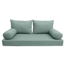 Model-2 AD002 Crib Size 5PC Knife Edge Outdoor Daybed Mattress Cushion Bolster Pillow Complete Set