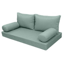 Model-2 AD002 Crib Size 5PC Knife Edge Outdoor Daybed Mattress Cushion Bolster Pillow Complete Set