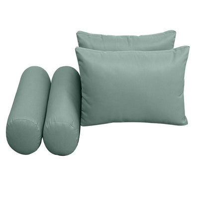 Model-2 AD002 Crib Size 5PC Knife Edge Outdoor Daybed Mattress Cushion Bolster Pillow Complete Set