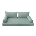 Model-2 AD002 Crib Size 5PC Pipe Outdoor Daybed Mattress Cushion Bolster Pillow Complete Set