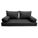 Model-2 AD003 Crib Size 5PC Knife Edge Outdoor Daybed Mattress Cushion Bolster Pillow Complete Set