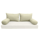 Model-2 AD005 Crib Knife Edge Bolster & Back Pillow Cushion Outdoor SLIP COVER ONLY