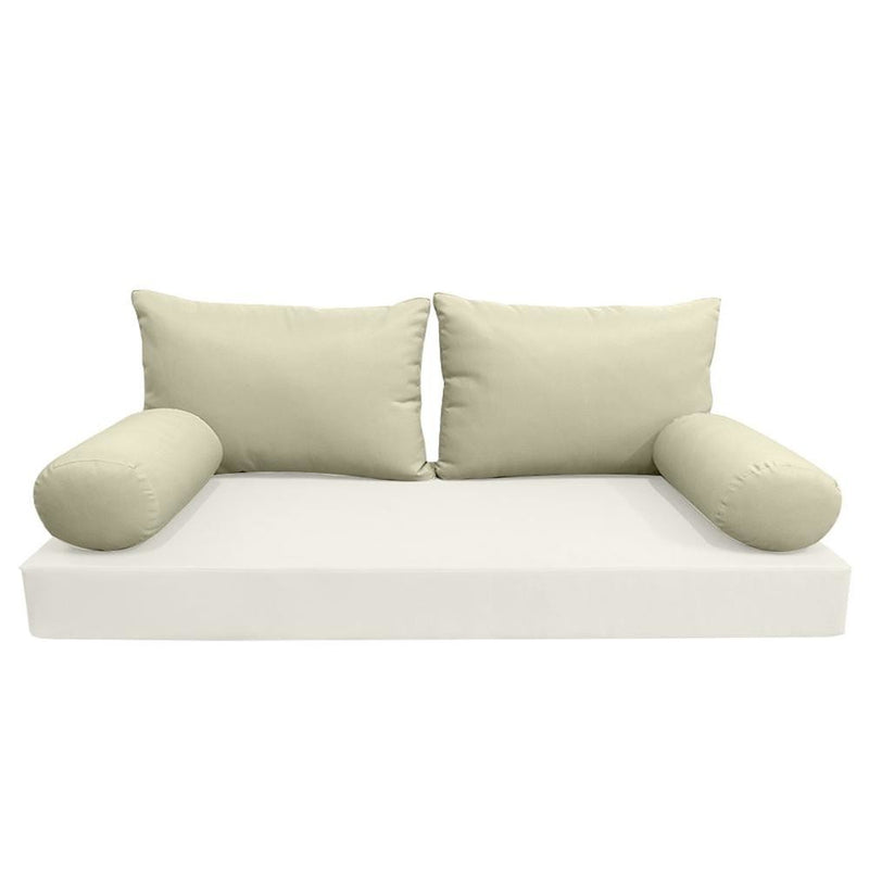 Model-2 AD005 Queen Knife Edge Bolster & Back Pillow Cushion Outdoor SLIP COVER ONLY