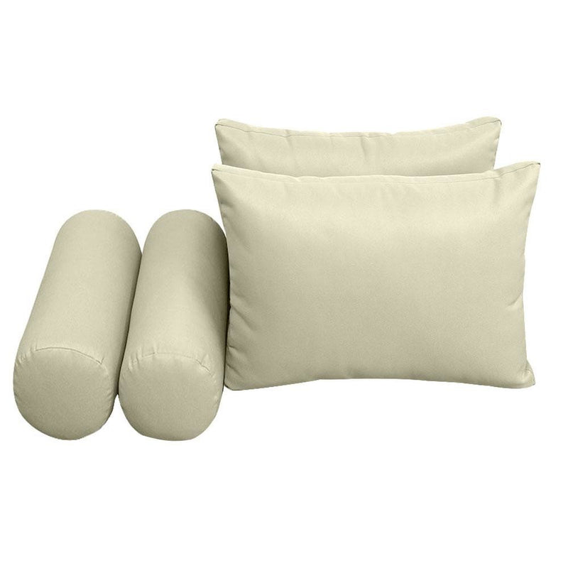 Model-2 AD005 Queen Size 5PC Knife Edge Outdoor Daybed Mattress Cushion Bolster Pillow Complete Set