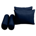 Model-2 AD101 Crib Size 5PC Knife Edge Outdoor Daybed Mattress Cushion Bolster Pillow Complete Set