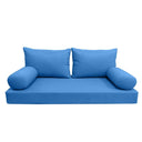 Model-2 AD102 Crib Size 5PC Knife Edge Outdoor Daybed Mattress Cushion Bolster Pillow Complete Set