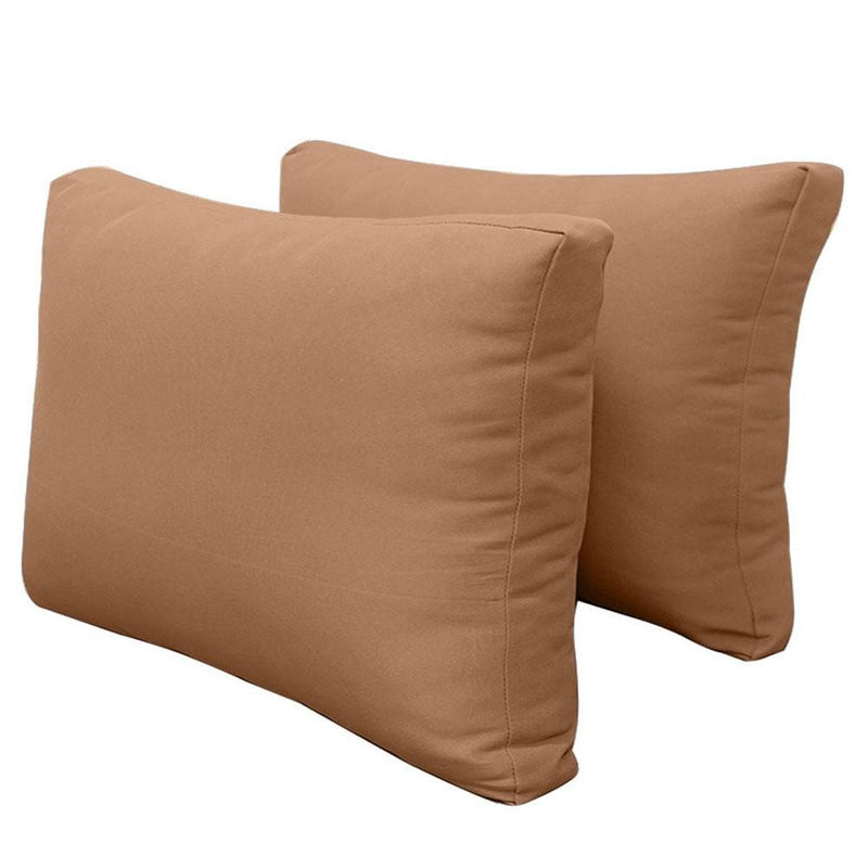 Model-2 AD104 Crib Knife Edge Bolster & Back Pillow Cushion Outdoor SLIP COVER ONLY