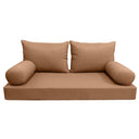 Model-2 AD104 Crib Size 5PC Knife Edge Outdoor Daybed Mattress Cushion Bolster Pillow Complete Set