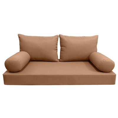 Model-2 AD104 Twin Size 5PC Knife Edge Outdoor Daybed Mattress Bolster Pillow Fitted Sheet Cover Only