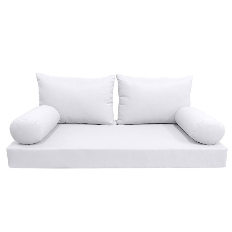 Model-2 AD105 Crib Size 5PC Knife Edge Outdoor Daybed Mattress Cushion Bolster Pillow Complete Set