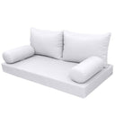 Model-2 AD105 Crib Size 5PC Knife Edge Outdoor Daybed Mattress Cushion Bolster Pillow Complete Set