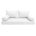 Model-2 AD106 Crib Size 5PC Knife Edge Outdoor Daybed Mattress Cushion Bolster Pillow Complete Set