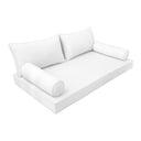 Model-2 AD106 Crib Size 5PC Pipe Outdoor Daybed Mattress Cushion Bolster Pillow Complete Set